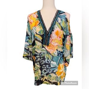 MELISSA PAIGE brand sheer blouse. Size XL.